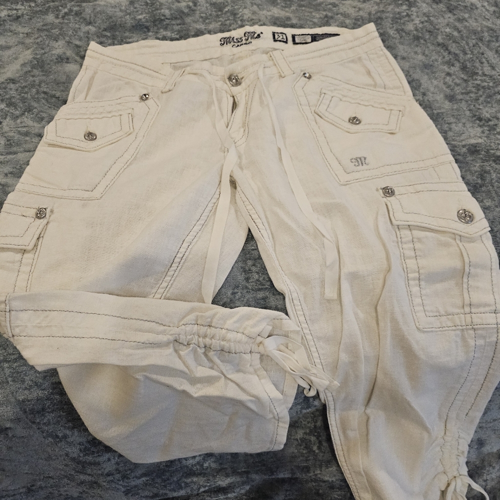 MissMe Capri linen pants